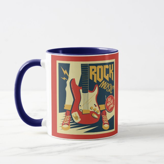 Taza Nombre personalizado Retro Rock Music Mugs (Izquierda)