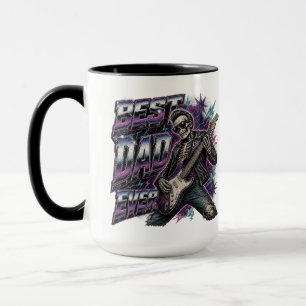 Taza Nombre personalizado Rocker Papá Mejor Papá del Mu