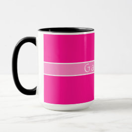 Taza Nombre personalizado Rosa simple caliente