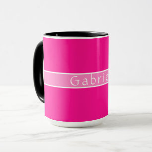 Taza Nombre personalizado Rosa simple caliente