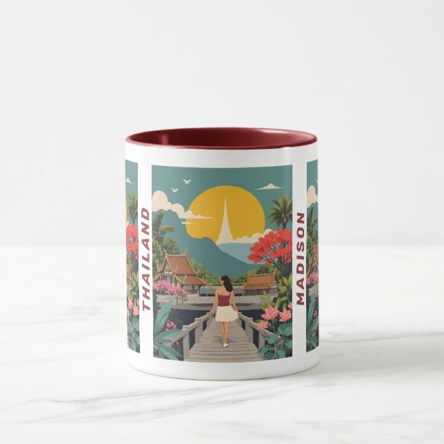 Taza Nombre personalizado Tailandia (Centro)