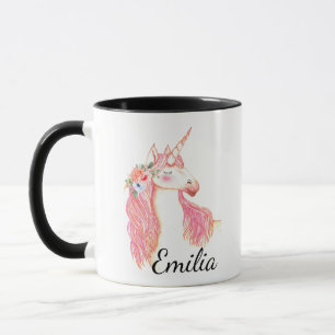 Taza Nombre personalizado unicorn