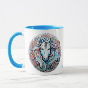 Taza Nombre personalizado Unicorn