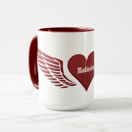 Taza Nombre personalizado Wings of Love Mugs