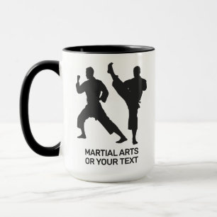 Taza Nombre personalizado y artes marciales de texto