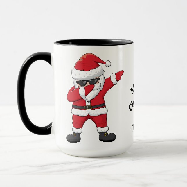 Taza Nombre personalizado y datos de baile de texto (Izquierda)