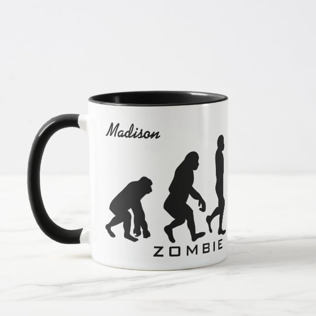 Taza Nombre personalizado Zombie Evolution mugs (Izquierda)
