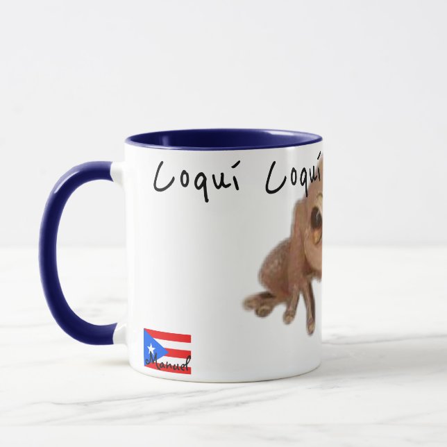 Taza Nombre Personalizar Bandera de Puerto Rico (Izquierda)