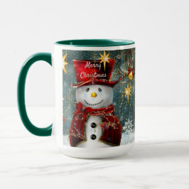 Taza Nombre Personalizar Navidades Regalo Cute Snowman