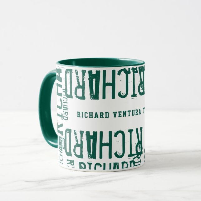 Taza Nombre verde del patrón de Guay (Anverso izquierdo)