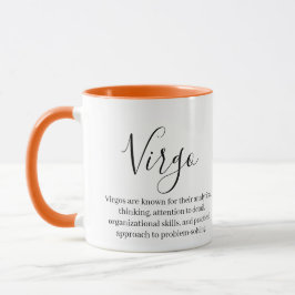 Taza Nombre y características del signo Zodiac Virgo pe