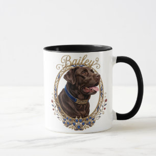 Taza Nombre y foto de tipografía moderna simple y genia