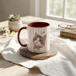 Taza Nombre y foto modernos simples de la mascota