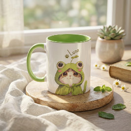 Taza Nombre y foto modernos simples de la mascota