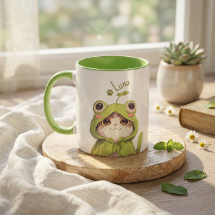 Taza Nombre y foto modernos simples de la mascota