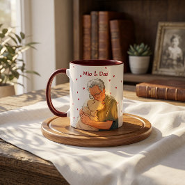 Taza Nombre y foto modernos simples de la mascota