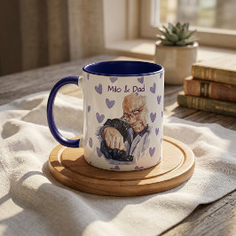 Taza Nombre y foto modernos simples de la mascota