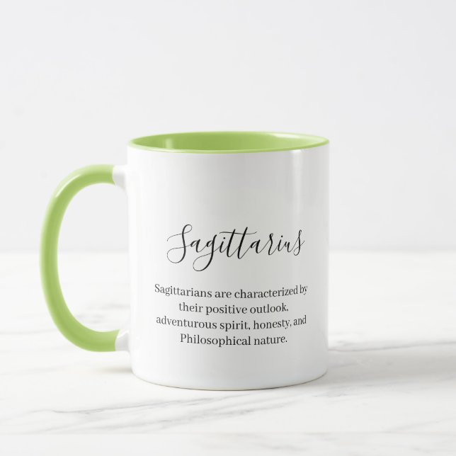 Taza Nombre y rasgos del signo zodiaco de Aries persona (Izquierda)