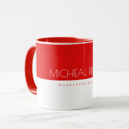 Taza Nombre y trabajo del monograma del Personalizado b