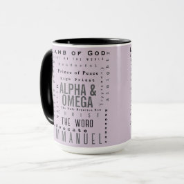 Taza Nombres Cristianos De Dios, Moderno Simple