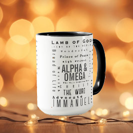 Taza Nombres Cristianos De Dios, Moderno Simple