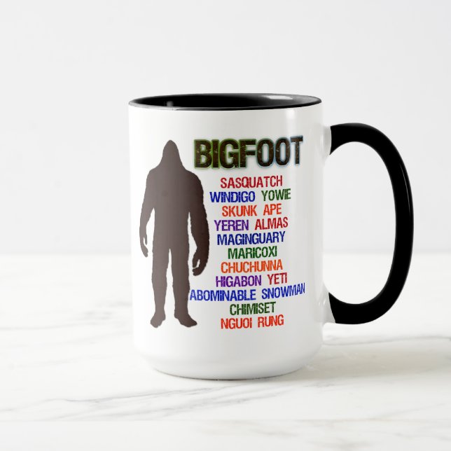 Taza Nombres de Bigfoot (Derecha)