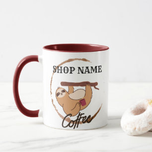 Taza Nombres de tiendas personalizadas de café té anima