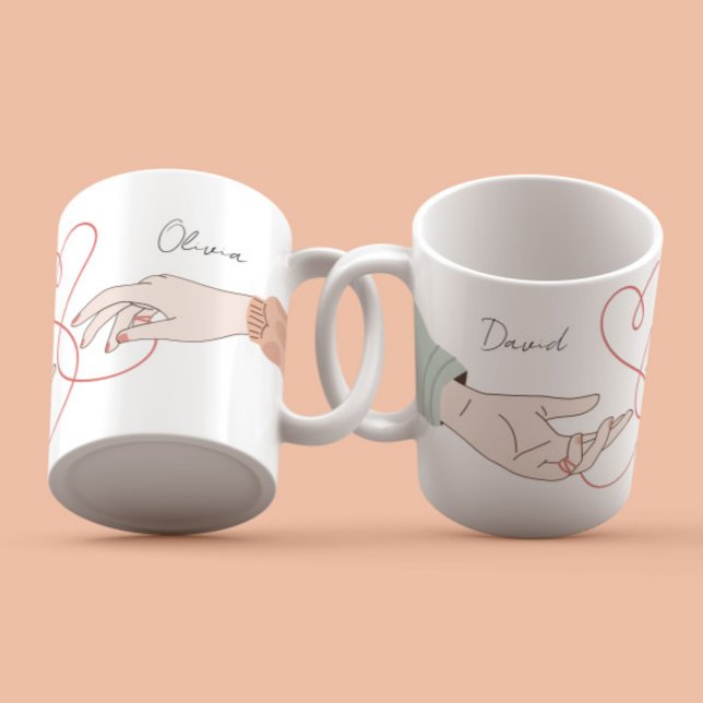 Taza Nombres modernos Ilustracion de amor elegante (Subido por el creador)