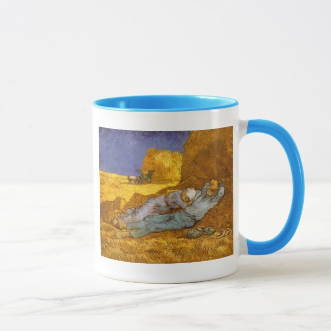 Taza Noon, Descansa Del Trabajo Bella Artes Van Gogh (Derecha)
