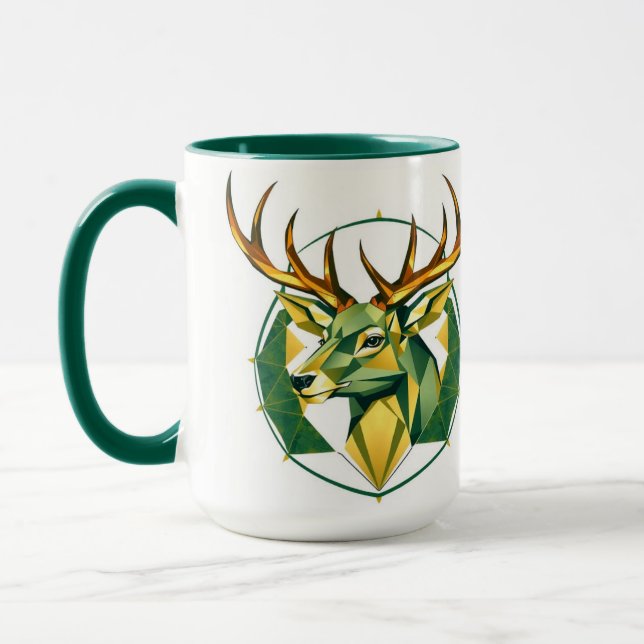 Taza Nordic Style Geometric Deer Personalized (Izquierda)