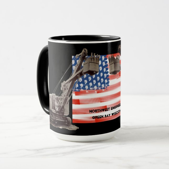 Taza Northwest Engineering Green Bay Wisconsin Crane (Anverso izquierdo)