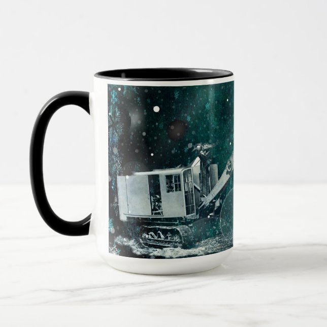 TAZA NORTHWEST SHOVEL CRANE  WINTER FANTASY PHOTO (Izquierda)