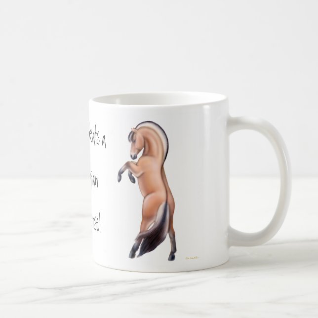 Taza noruega adaptable del caballo del fiordo (Derecha)