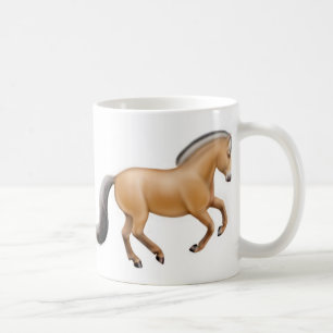 Taza noruega del caballo del fiordo