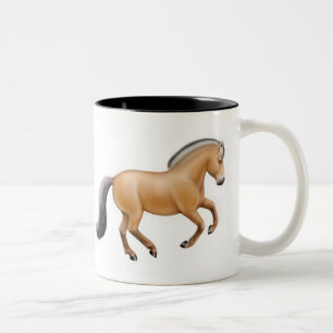 Taza noruega del caballo del fiordo