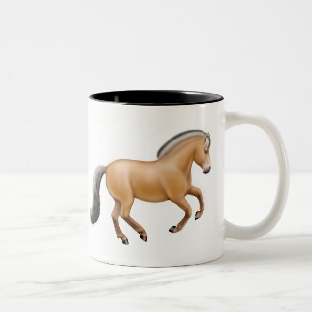 Taza noruega del caballo del fiordo (Derecha)