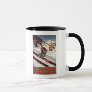 Taza Noruega - el hogar del esquí