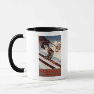 Taza Noruega - el hogar del esquí