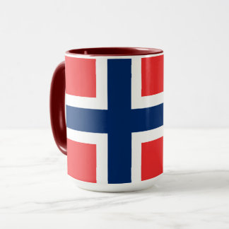 Taza Noruega, pabellón noruego, con escudo de armas