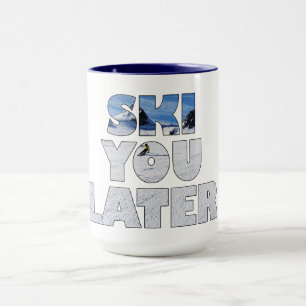 Taza Nos Vemos Luego en las Esquís Regalo Divertido par