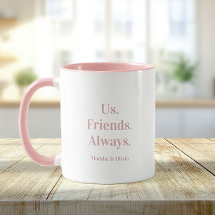 Taza Nosotros. Amigos. Siempre. Mejor nombre personaliz