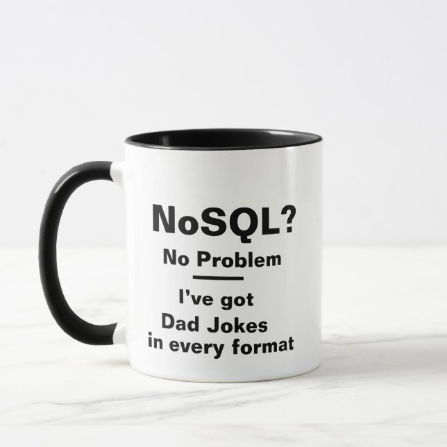 Taza NoSQL No Problem - Chiste divertido para desa (Izquierda)
