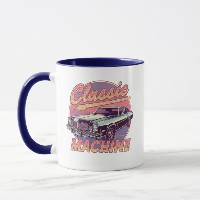 Taza Nostalgic Synthwave Sunset Car (Izquierda)