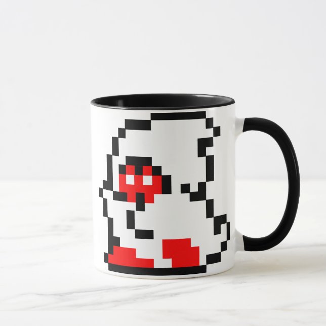Taza nostálgica del fantasma del pixel NES (Derecha)