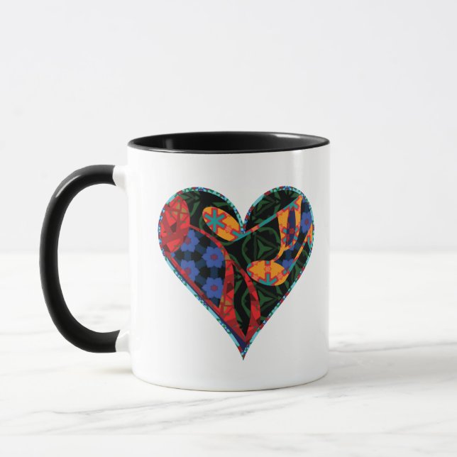 Taza Nota de música Corazón estampado (Izquierda)