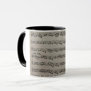Taza Notación musical notas musicales de música clás