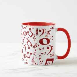 Taza Notas del patrón de sonido de vintage