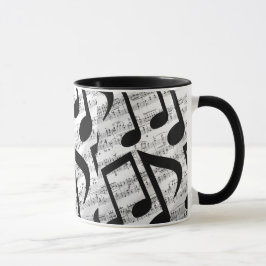 Taza Notas musicales modernas y elegantes