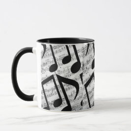 Taza Notas musicales modernas y elegantes
