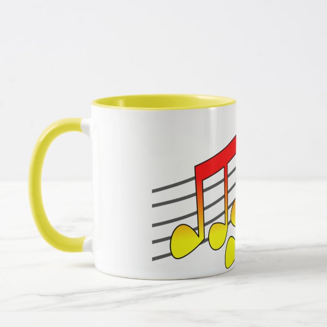 Taza Notas musicales Mug cerámico (Izquierda)